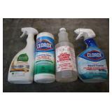 mixed cleaning products...