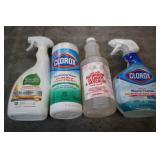 mixed cleaning products...
