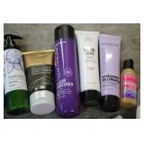 Variety of hair care products...