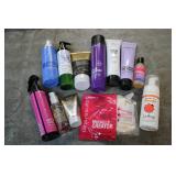 Variety of hair care products...