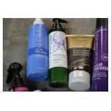 Variety of hair care products...
