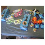 Swim masks, wind up sea animals and...