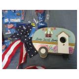 Patriotic and home decor with a bir...