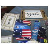 Patriotic and home decor with a bir...