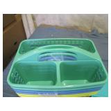Plastic storage totes, duffle bag a...