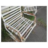 Vintage metal framed outdoor rocker...