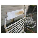 Vintage metal framed outdoor rocker...