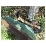 Vintage metal bucket wheelbarrow **...