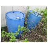 Pair of 55-gallon drums setup for w...