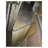 Vintage wood buffet cabinet with St...