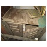 Vintage wood Shelf with lower cupbo...
