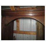 Vintage wood Shelf with lower cupbo...