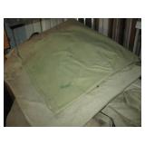 Misc plastic and canvas  tarps or coverings of unknown ...