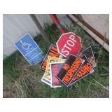 Collection of assorted signs and bo...