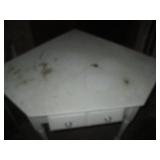 Simple style wooden corner desk wit...