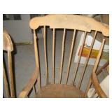 Pair of vintage wood high back rock...