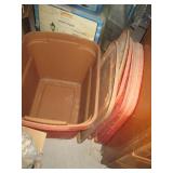 Two totes with assorted wood and th...