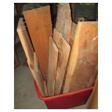 Two totes with assorted wood and th...
