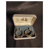 Jewelmont 14K Gold Hoop Earrings in Box