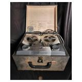 Telectro Reel-to-Reel Tape Recorder with Case & Microphone