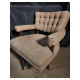 Vintage Upholstered Tufted Lounge Chair