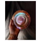 Amber Glass Cup & Saucer Set