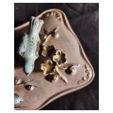 Fairland Import Hand Made in Japan Bird Trinket Box & Dishes (Lot of 3)