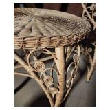 Wicker Heart-Back Bistro Set (3-Piece)