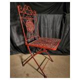 Decorative Wrought Iron Folding Patio Chair