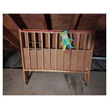 Wooden Folding Baby Gate with Toy Decoration