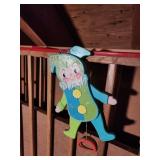 Wooden Folding Baby Gate with Toy Decoration