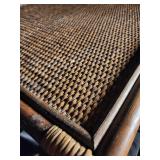 Vintage Bamboo Rattan Woven-Top Table