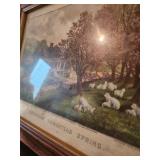 Margaret Kane Print, American Homestead Spring & Host Plaque Framed Wall Art (Lot of 3)