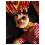 Vintage Knickerbocker Pinocchio Push Button Marionette with Original Box