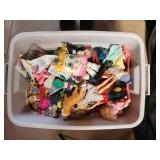 Barbie Doll Clothes & Accessories Mixed Lot in Storage Tote