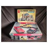 AMT California Hauler Peterbilt 359 & Revell Supervettes Model Kits (Lot of 2)