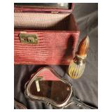 Vintage Vanity Dresser Set with Mirror, Brush & Perfume Bottles (Lot of 5)