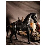 Mixed Vintage Decorative Lot of 15 Horse Figurine, Oil Lamps, Mugs & Glassware