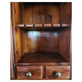 Young Hinkle Plymouth Pine Hutch Cabinet