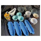 Mixed Ceramic & Glass Serving Ware Lot of 13