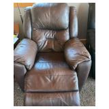 Brown Leather Power Recliner Chair