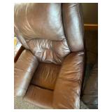 Brown Leather Power Recliner Chair