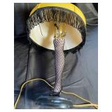 Novelty Leg Lamp with Fringe Shade