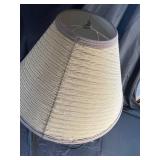 Decorative Woven-Style Table Lamp with Fabric Shade