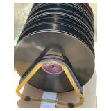 Vintage Lyric Record Rack with Records