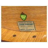 Imperial Mahogany Round Accent Table with Drawer