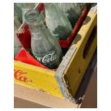 Coca-Cola 6.5 Oz Glass Bottles in Wooden Crate (Lot of 12)
