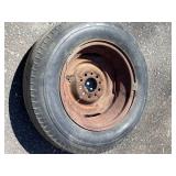 Vintage Chrome Hubcap Whitewall Tire Wheel Assembly 6.50-15