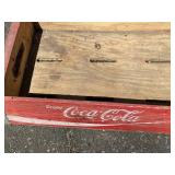 Vintage Coca-Cola Wooden Crates with Glass Insulators (Lot of 2)