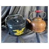 Vintage Enamel Tea Kettle Pair (Lot of 2)